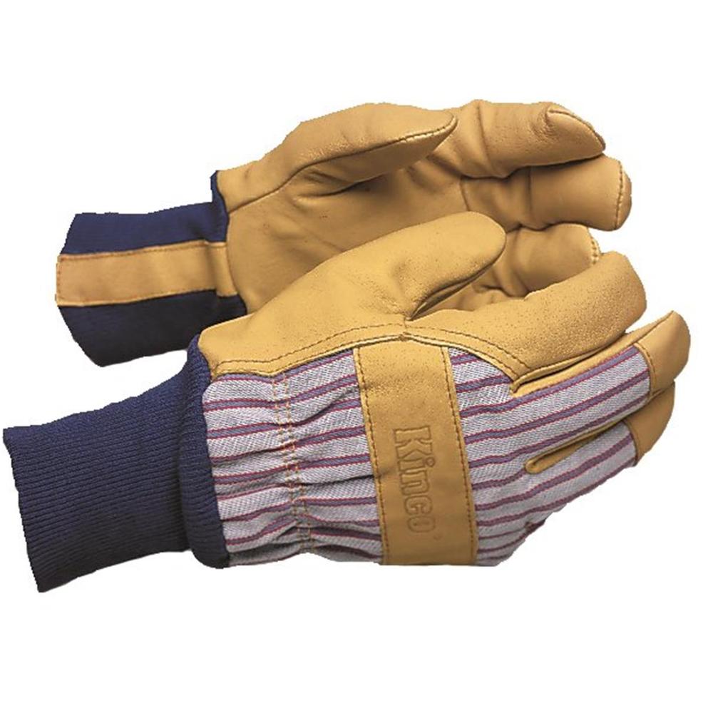 Kinco Lined Pigskin Glove with Knit Wrist BROWN