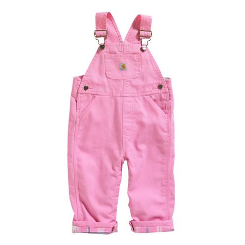 Carhartt Kids Infant Girl's Flannel Lined Microsanded Canvas Overalls