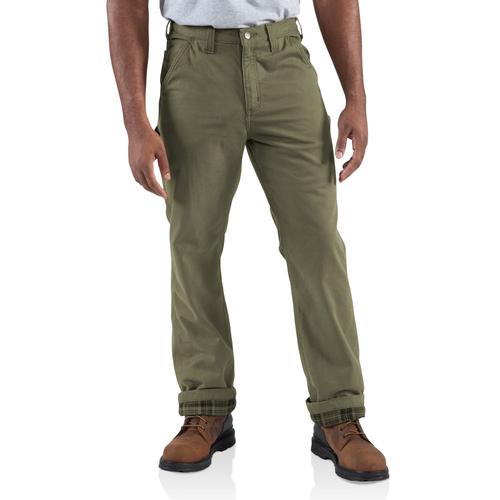 Carhartt Men's Washed-Twill Dungaree/Flannel Lined Pant