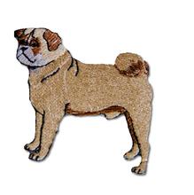  Pug Embroidered Iron On Patch