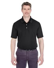 UltraClub Men's Cool & Dry Stain-Release Performance Polo BLACK