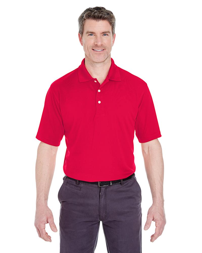 UltraClub Men's Cool & Dry Stain-Release Performance Polo RED