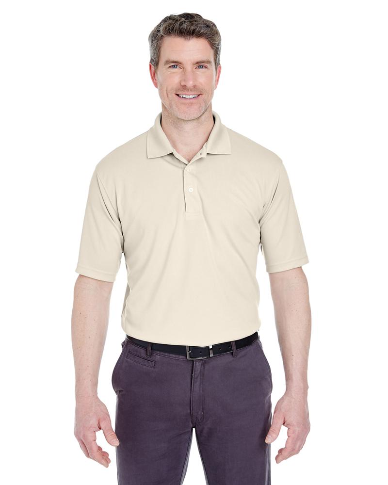 UltraClub Men's Cool & Dry Stain-Release Performance Polo STONE