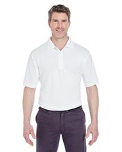 UltraClub Men's Cool & Dry Stain-Release Performance Polo WHITE