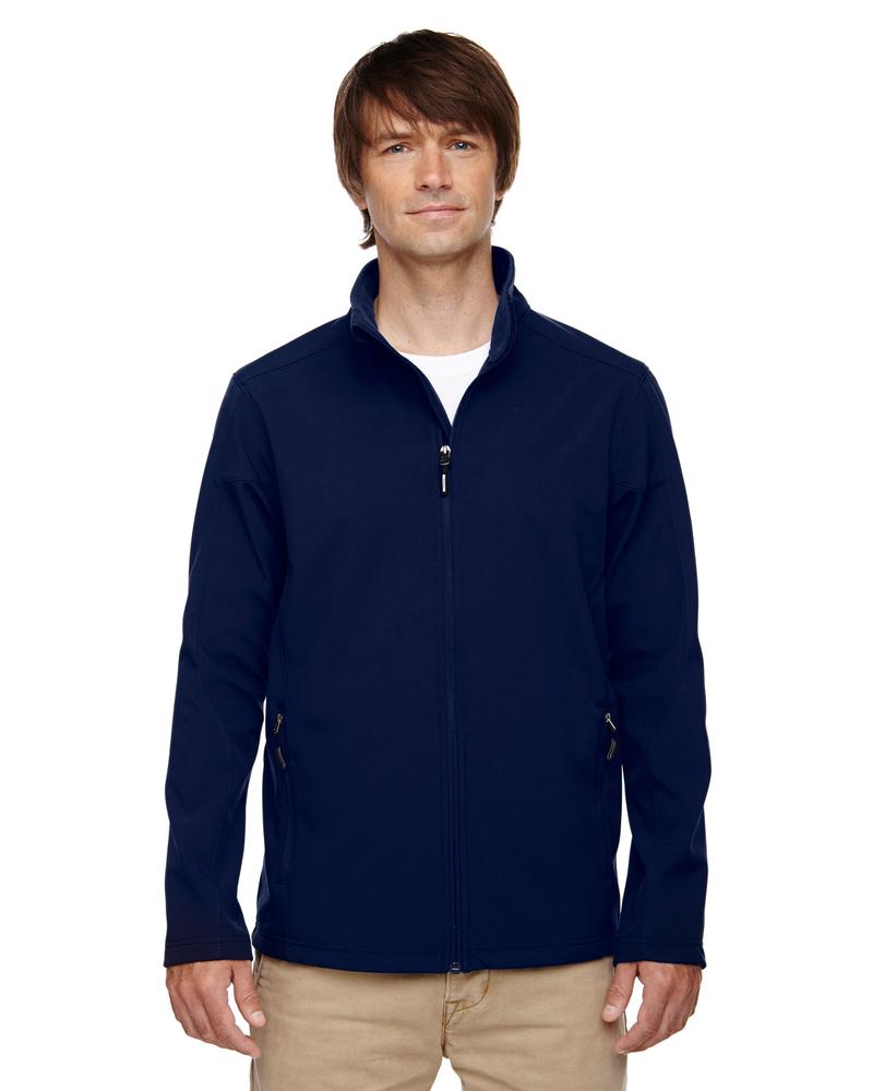 Core365 Men's Cruise Two-Layer Fleece Bonded Soft Shell Jacket NAVY