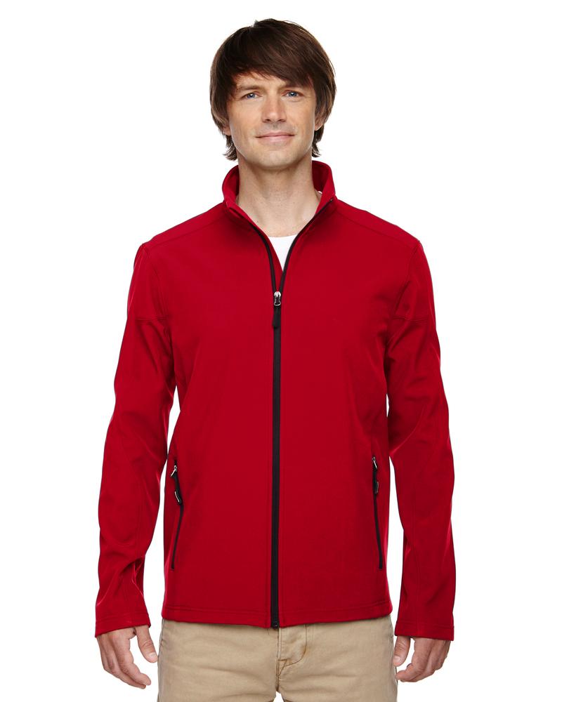 Core365 Men's Cruise Two-Layer Fleece Bonded Soft Shell Jacket RED