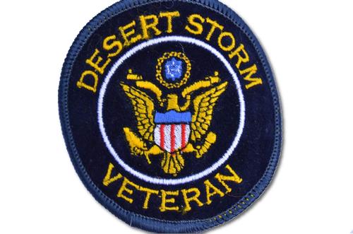 Desert Storm Veteran Embroidered Iron On Patch