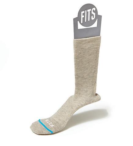 Fits Men's Medium Hiker Crew Sock STONE
