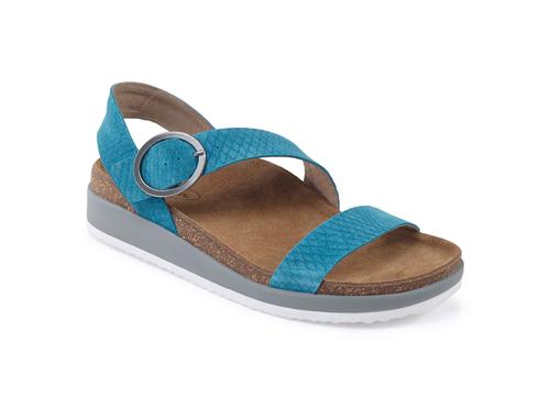 Aetrex Women's Adrianna Quarter Strap Sandal - Ocean