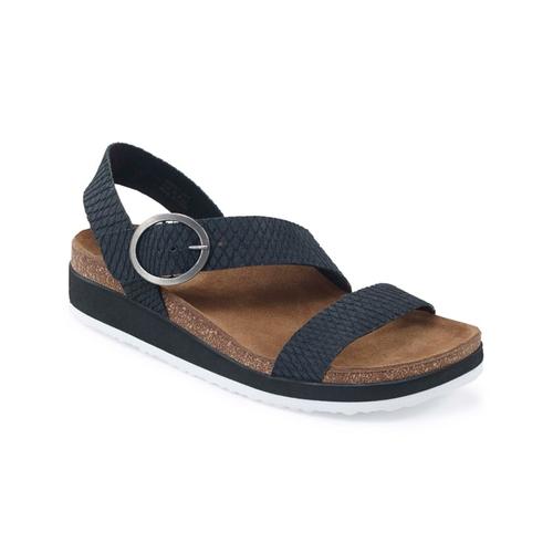 Aetrex Women's Adrianna Quarter Strap Sandal - Black