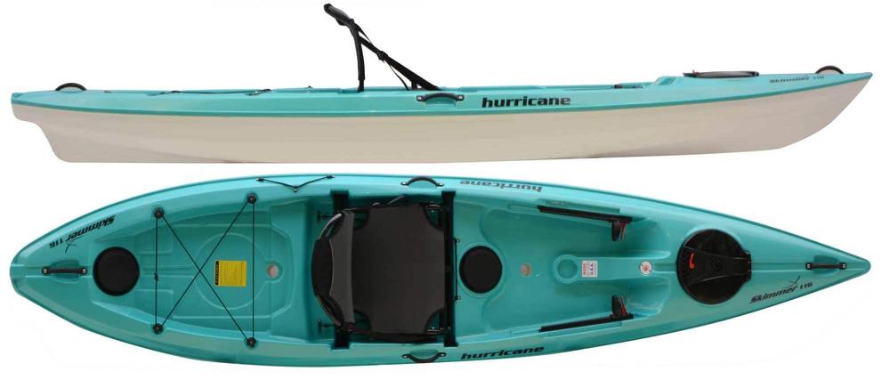 Hurricane Kayaks Skimmer 116 Kayak with 1st Class Seat AQUA