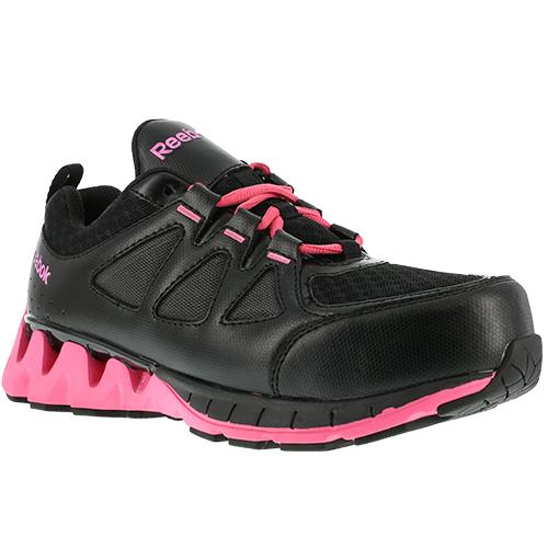  Reebok Work Women's Zigkick Composite Toe Work Shoe Black And Pink