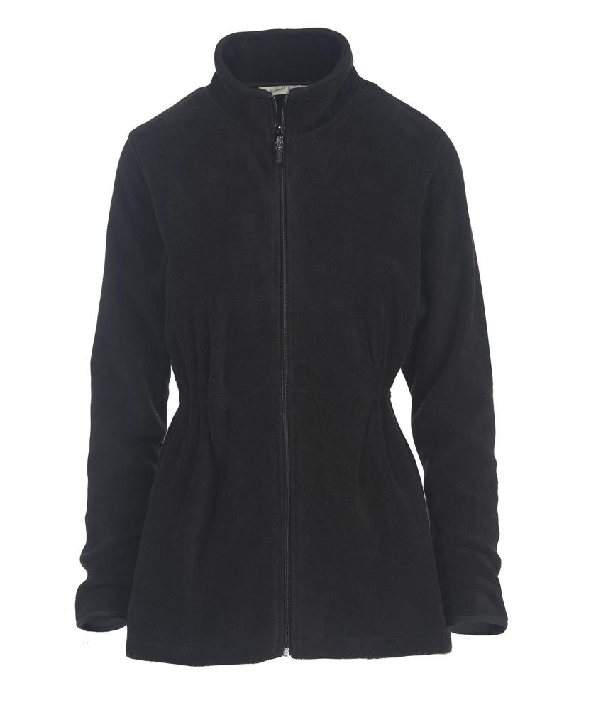 Woolrich Women's Andes Fleece Long Full Zip Jacket BLACK