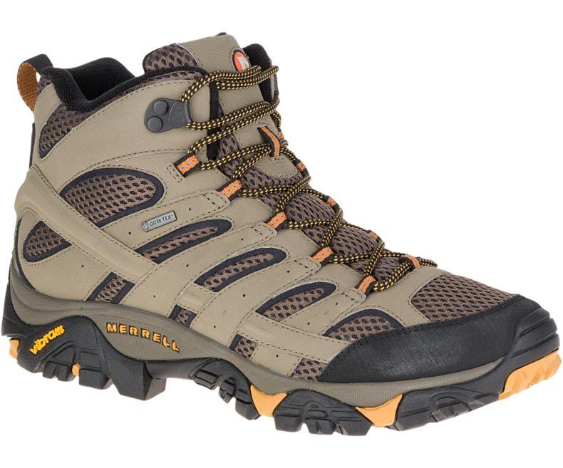 Merrell Men's Moab 2 Mid GTX Hiking Boots WALNUT