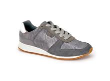  Aetrex Women's Daphne Sneaker In Grey Metallic