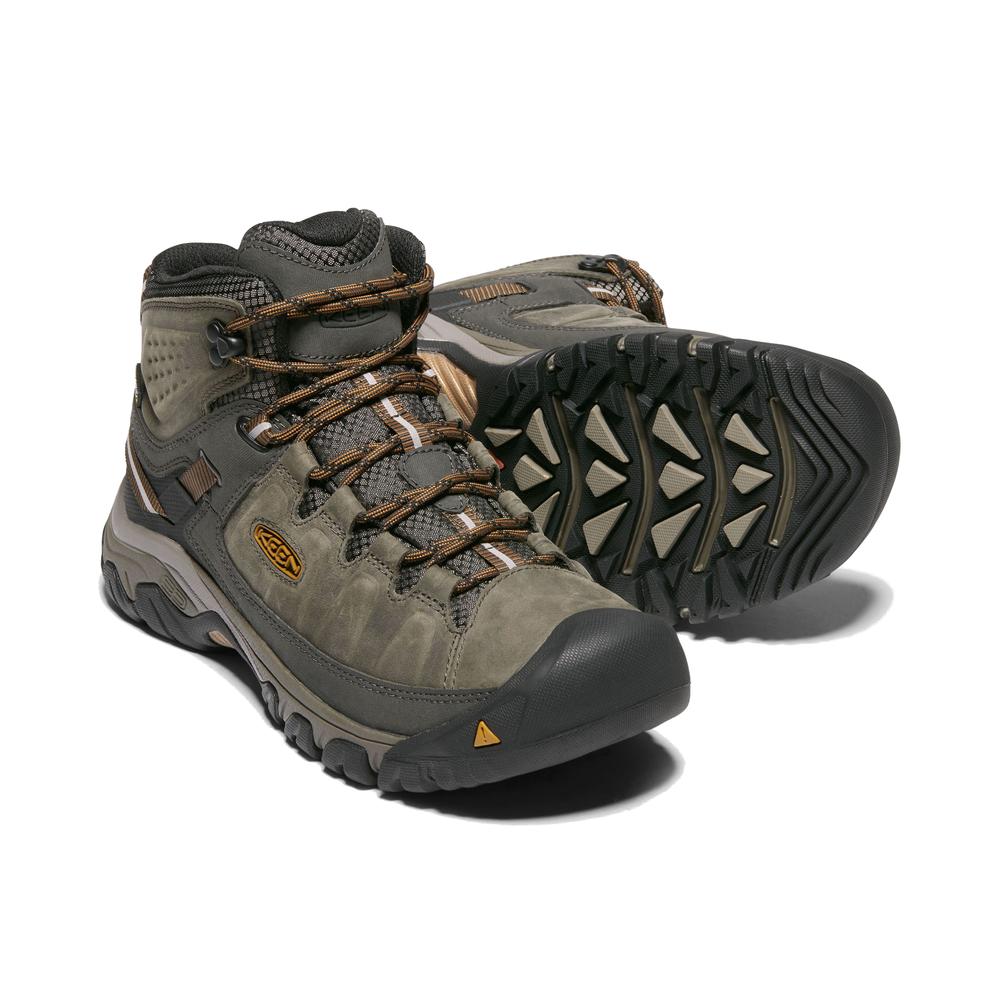 Keen Men's Targhee 3 Mid Waterproof Hiking Boot Wide Width BLACK_OLIVE