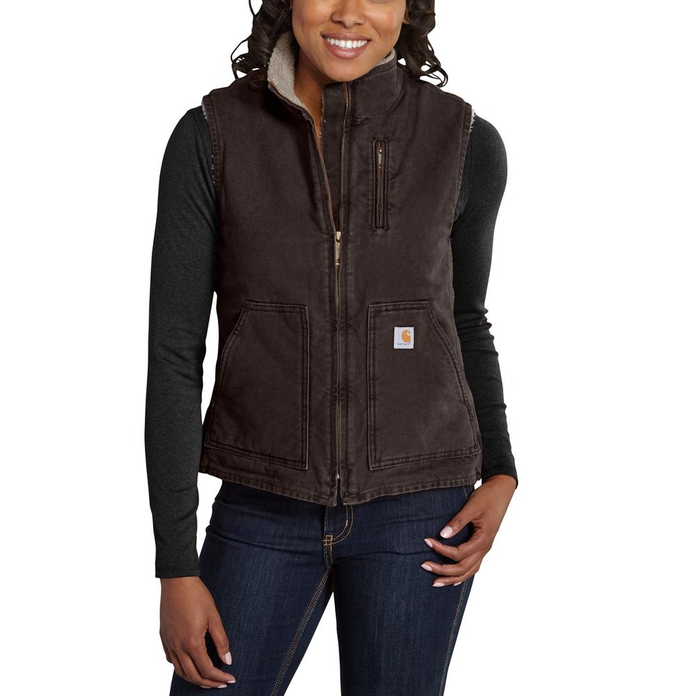 Kenco Outfitters | Carhartt Women's Sandstone Mock-neck Sherpa Lined Vest