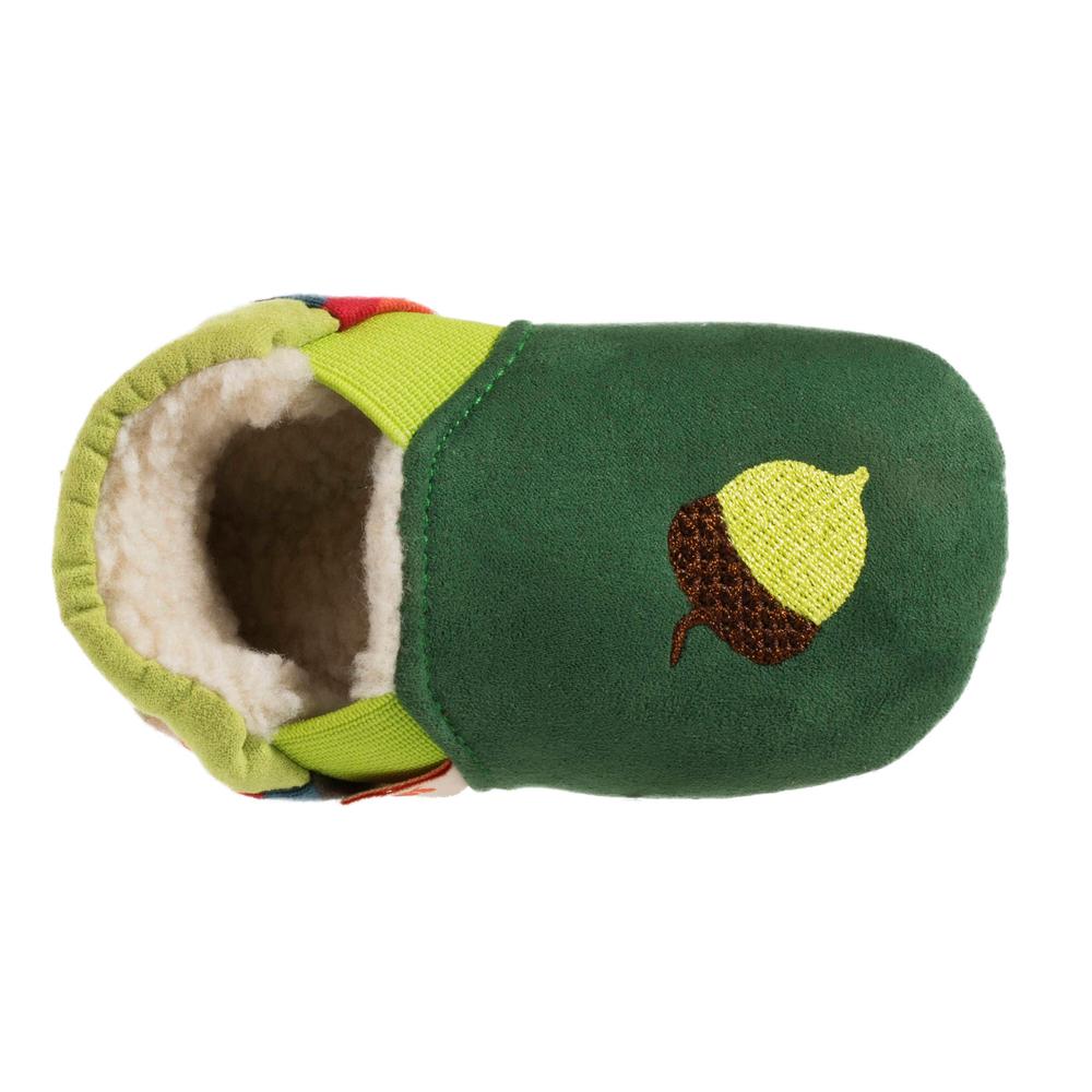 Acorn Kid's Easy On Moc Slippers GREEN_SQUIRREL