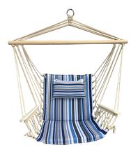 DDI Backyard Expressions Hanging Chair with Pillow and Arms BLUESTRIPED