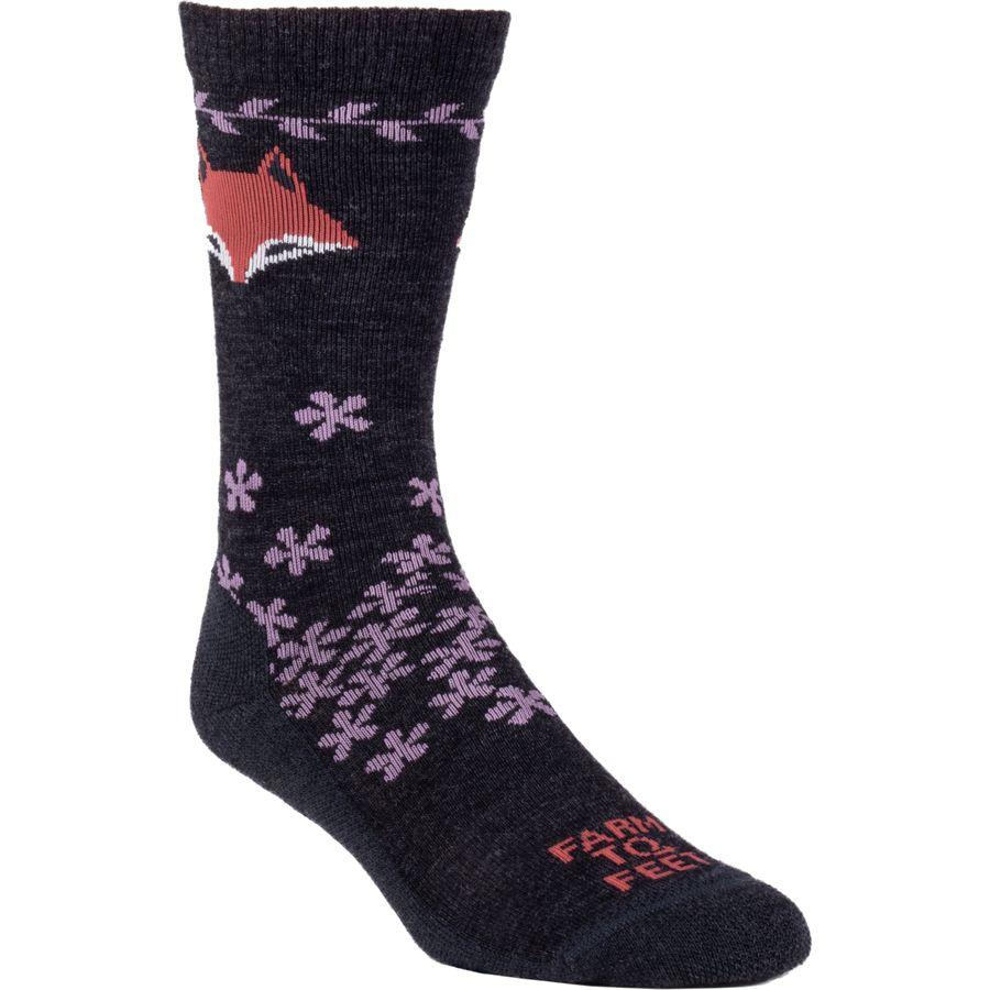 Farm To Feet Women's Emeryville Lightweight Socks CHARC/GRAPE