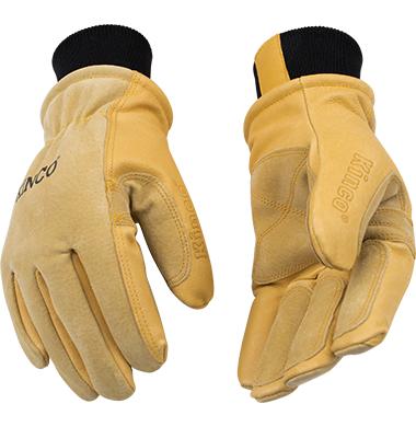 Kinco Lined Heavy Duty Premium Grain and Suede Pigskin Driver Glove TAN