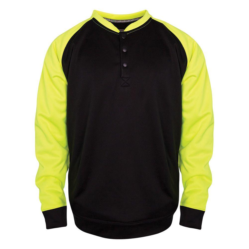 Arborwear Men's Two-tone Tech Double Thick Crew Sweatshirt BLACK/SAFETY_YELLOW