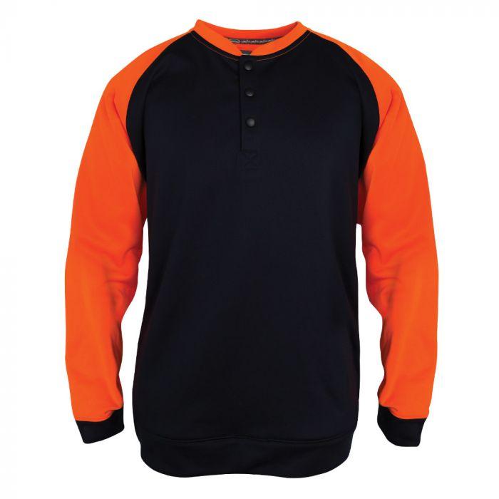 Arborwear Men's Two-tone Tech Double Thick Crew Sweatshirt NAVY/SAFETY_ORANGE