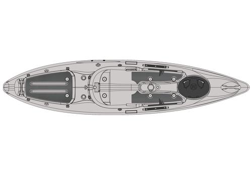 Perception Kayaks Silent Traction Pad System for Pescador Pro 12