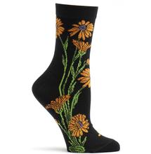 Ozone Women's Marigold Apothecary Floral Sock BLACK