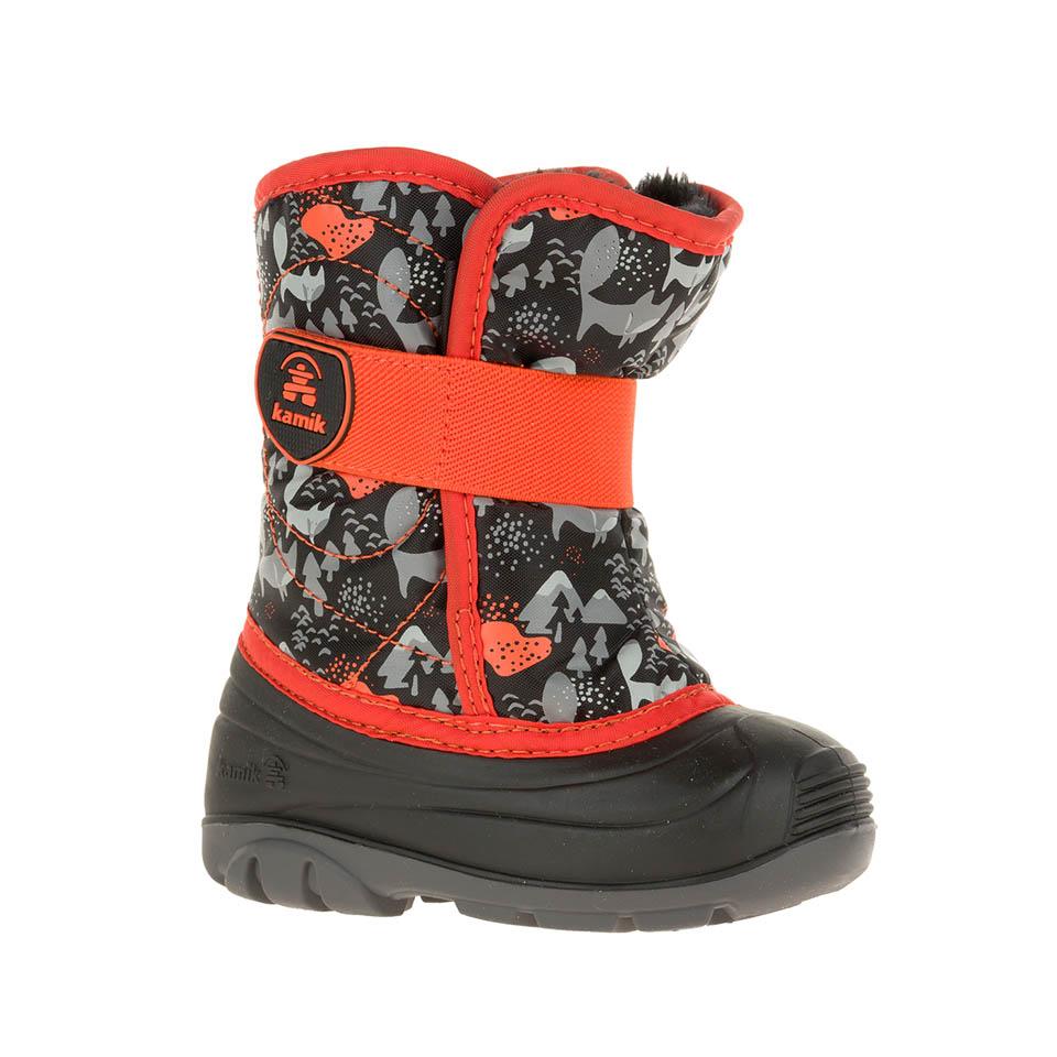 Kamik Toddler's Snowbug 4 Winter Boots BLACK/ORANGE
