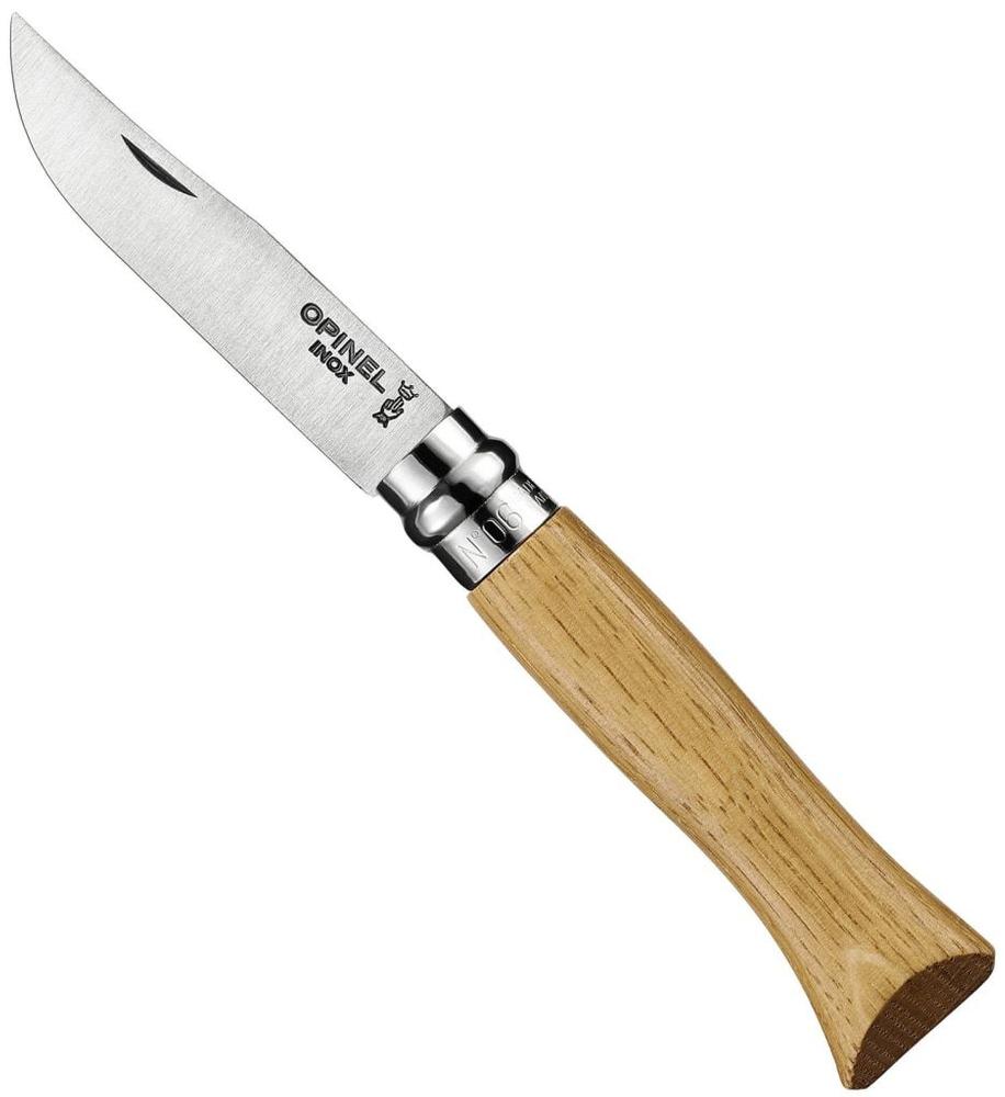Opinel No6 Folding Knife with Oak Handle STAINLESSSTEEL