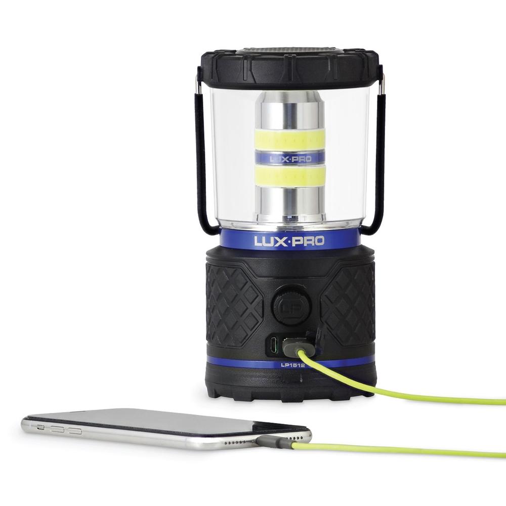 Lux Pro 1000 Lumen Rechargable LED Lantern BLACK