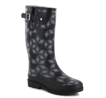 Washington Shoe Company Women's Cubique Rain Boot BLACK