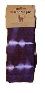 RedMaple Sportswear Co. Alpaca Bamboo Tie Dye Sock PURPLE