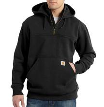 Carhartt Men's Rain Defender Paxton Heavyweight Hooded Zip Mock Sweatshirt BLACK