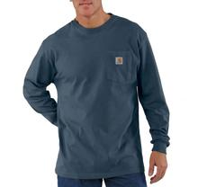 Carhartt Men's Workwear Long-Sleeve Pocket T-Shirt BLUESTONE