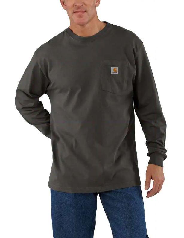 Carhartt Men's Workwear Long-Sleeve Pocket T-Shirt PEAT