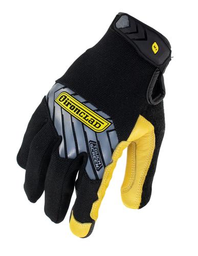 Iron Clad Pro Leather Touchscreen Compatible Gold Goatskin Glove