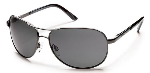 Suncloud Optics Aviator Sunglasses Gunmetal with Polar Grey Lens