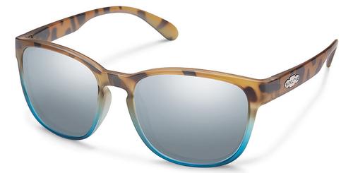 Suncloud Optics Loveseat Sunglasses Matte Tortoise Blue Fade with Silver Lens