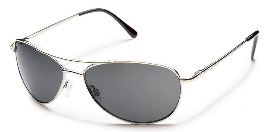 Suncloud Optics Patrol Sunglasses Silver with Polar Grey Lens PTPPGYSV