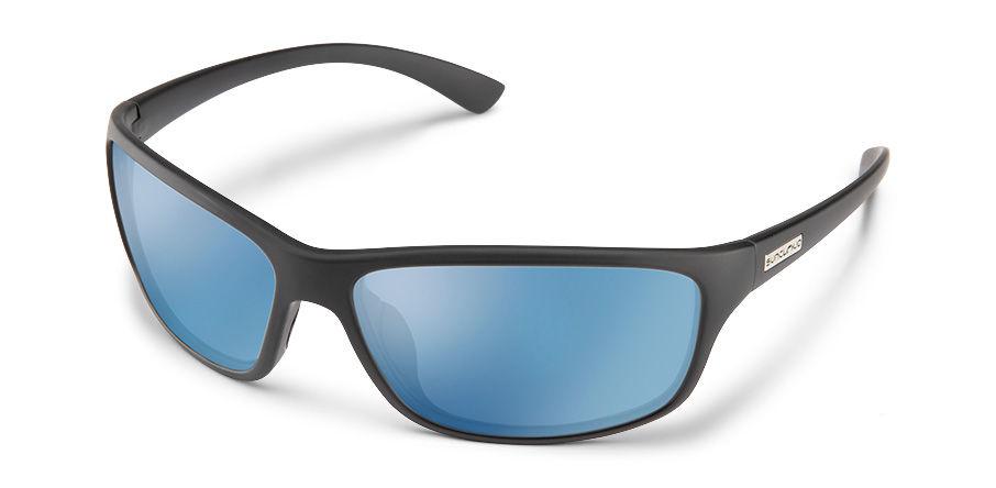 Suncloud Optics Sentry Sunglasses Matte Black with Polar Blue Mirror Lens 240537003635X