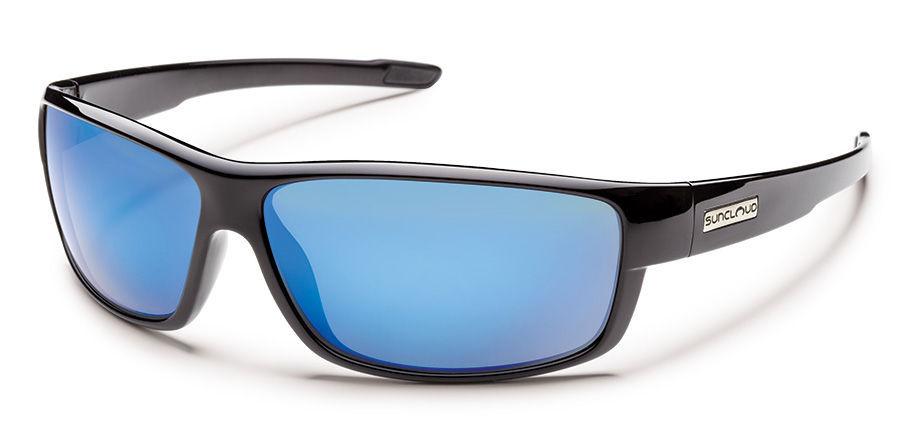  Suncloud Optics Voucher Sunglasses Black With Polar Blue Mirror Lens