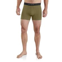 Carhartt Men's 5in Cotton Boxer Brief 2 Pack BURNT_OLIVE