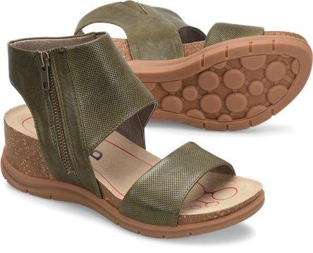 Bionica Women's Palotina Wedge Sandal in Army Green