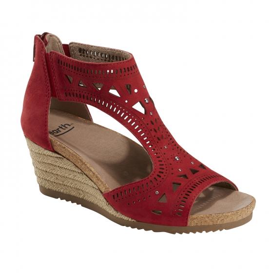 Earth Shoes Women's Attalea Barbuda Sandal BRIGHT_RED