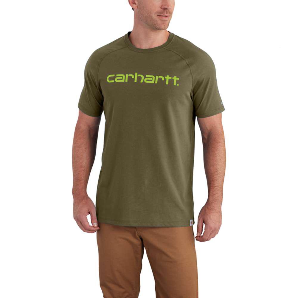 Carhartt Men's Force Delmont Graphic Tee Short Sleeve MOSS