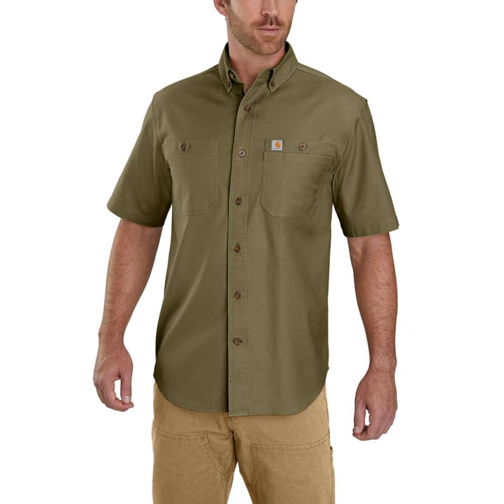 Carhartt Men's Rugged Flex Rigby Short Sleeve Work Shirt MILITARY_OLIVE