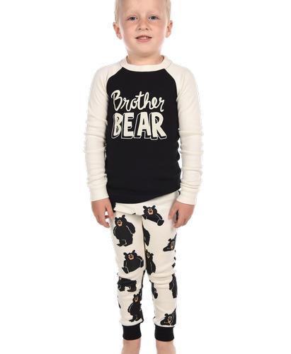 Lazy One Boys' Brother Bear Long Sleeve Pajama Set