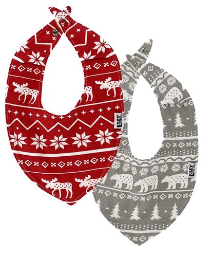 Lazy One Infants' Nordic Bandanna Bib 2 Pack